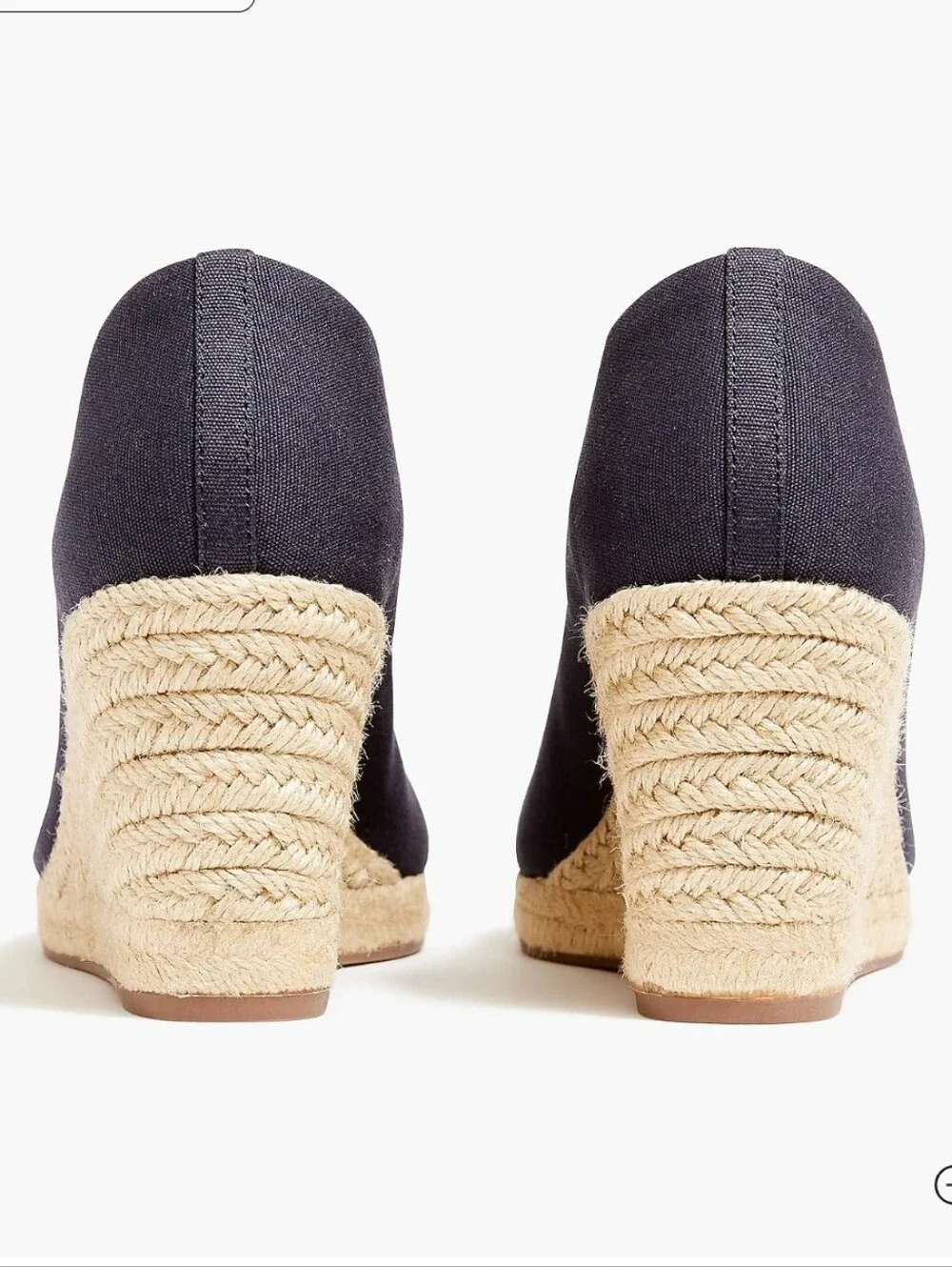 J. Crew Factory Canvas Espadrille Wedges - Navy